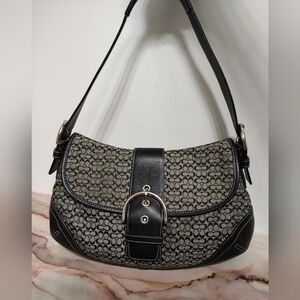Vintage Coach 6808 Soho  Signature Flap Shoulder Bag